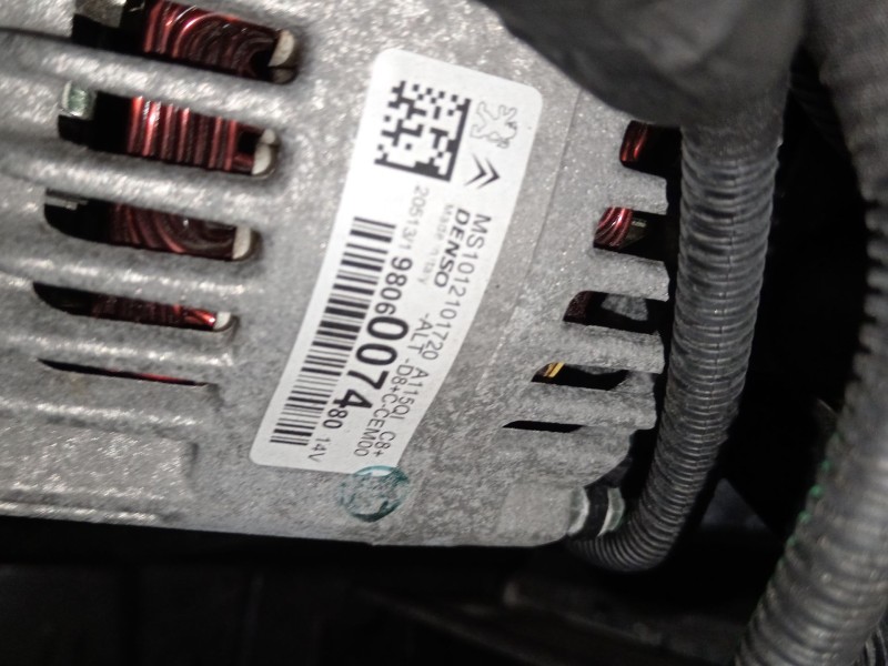 Recambio de alternador para peugeot 208 i (ca_, cc_) 1.2 vti 82 referencia OEM IAM 9806007480  