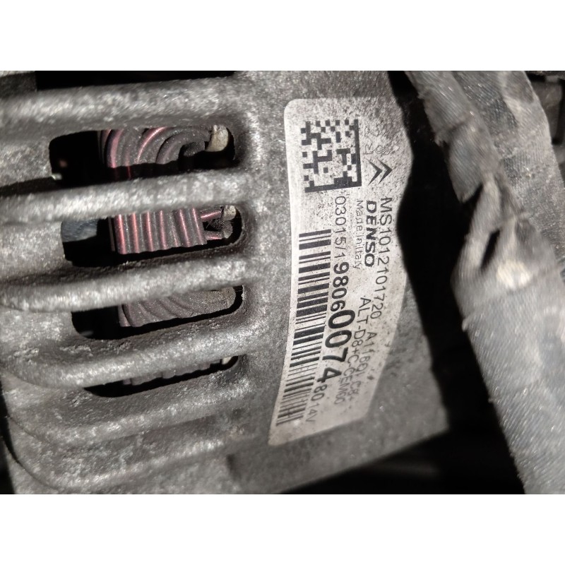 Recambio de alternador para peugeot 208 i (ca_, cc_) 1.2 vti 82 referencia OEM IAM 9806007480 MS1012101720 