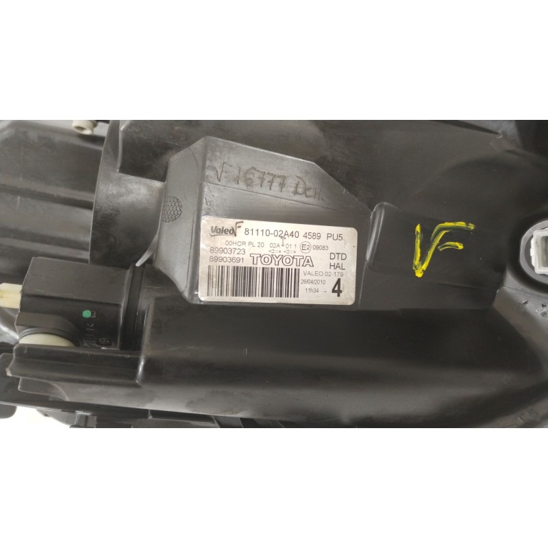 Recambio de faro derecho para toyota auris (_e15_) 1.4 d-4d (nde150_) referencia OEM IAM 8111002A40 89903723 89903691