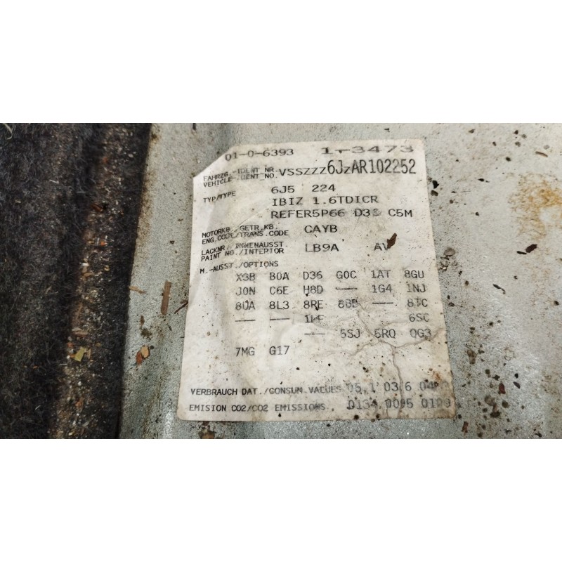 Recambio de motor completo para seat ibiza iv sc (6j1, 6p5) 1.6 tdi referencia OEM IAM CAY  