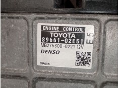 Recambio de centralita motor uce para toyota auris (_e15_) 1.6 (zre151_) referencia OEM IAM 8966102E51 MB2753000221  2