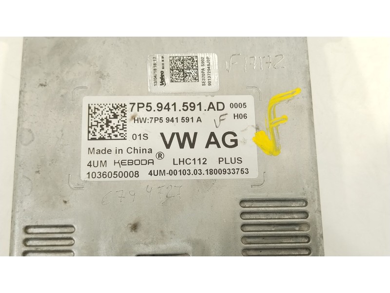 Recambio de centralita faros xenon para seat leon (5f1) 2.0 tdi referencia OEM IAM 7P5941591AD 7P5941591A 1036050008