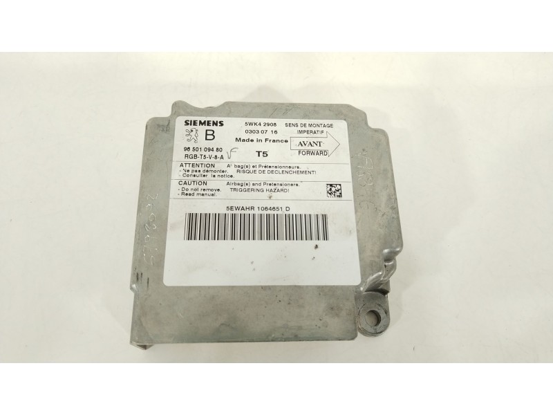 Recambio de centralita airbag para peugeot 307 sw (3h) 2.0 hdi 110 referencia OEM IAM 9650109480 5WK42908 