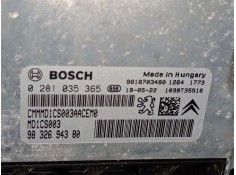 Recambio de centralita motor uce para peugeot 2008 i (cu_) 1.5 bluehdi 120 referencia OEM IAM 9832694380 0281035365 MD1CS003 2