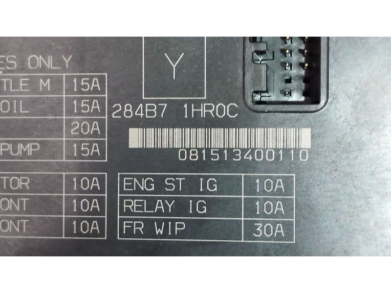 Recambio de caja reles / fusibles para nissan micra iv (k13k, k13kk) 1.2 referencia OEM IAM 284B71HR0C  