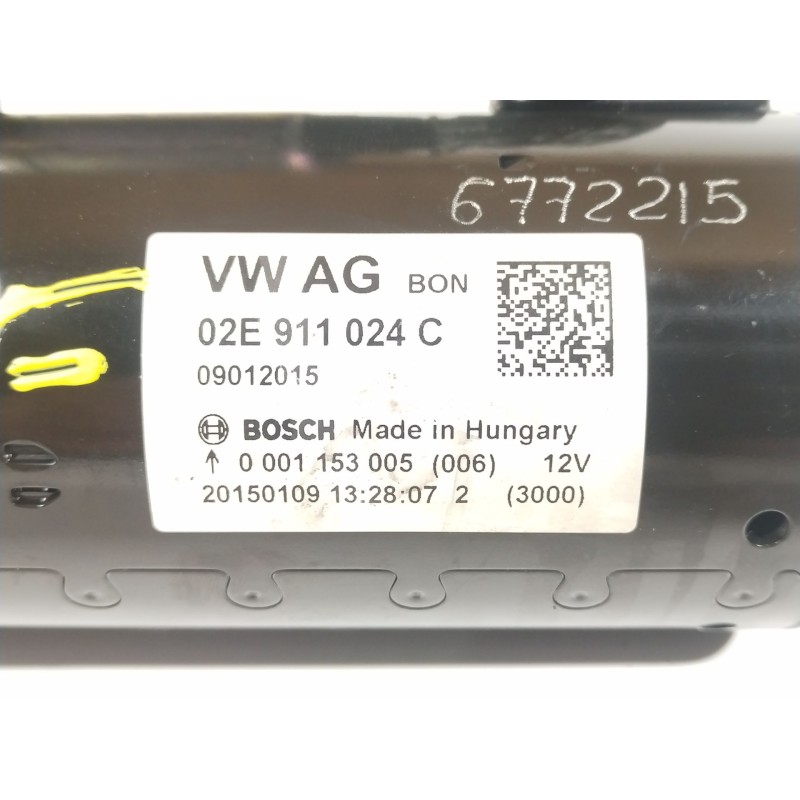 Recambio de motor arranque para audi q3 (8ub, 8ug) 2.0 tdi quattro referencia OEM IAM 02E911024C 0001153005 