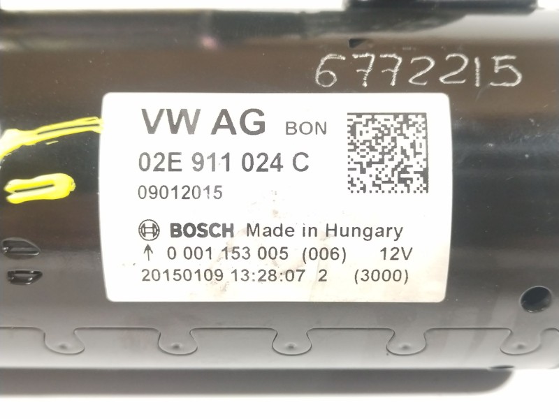 Recambio de motor arranque para audi q3 (8ub, 8ug) 2.0 tdi quattro referencia OEM IAM 02E911024C 0001153005 