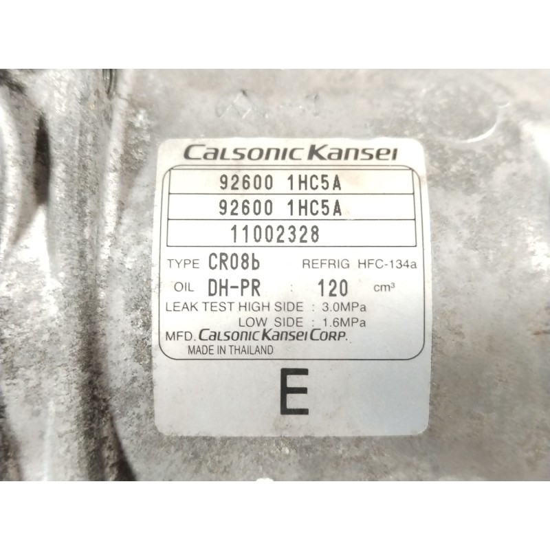 Recambio de compresor aire acondicionado para nissan micra iv (k13k, k13kk) 1.2 referencia OEM IAM 926001HC5A 11002328 