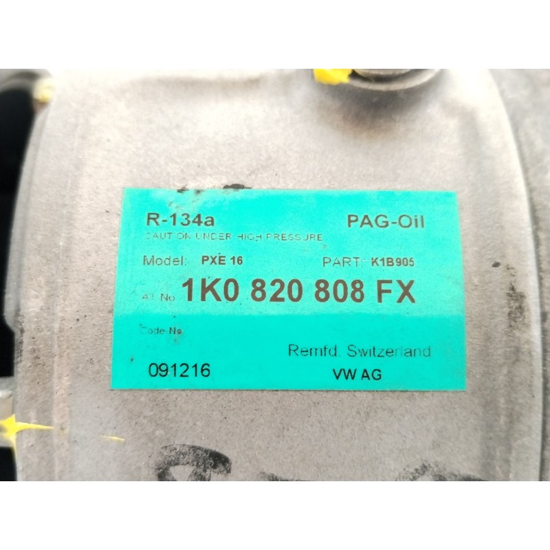 Recambio de compresor aire acondicionado para seat altea (5p1) 2.0 tdi 16v referencia OEM IAM 1K0820808FX PXE16 