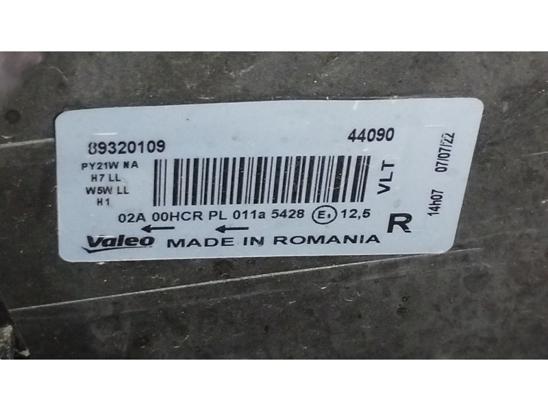 Recambio de faro derecho para seat leon (1p1) 1.6 tdi referencia OEM IAM 89320109  