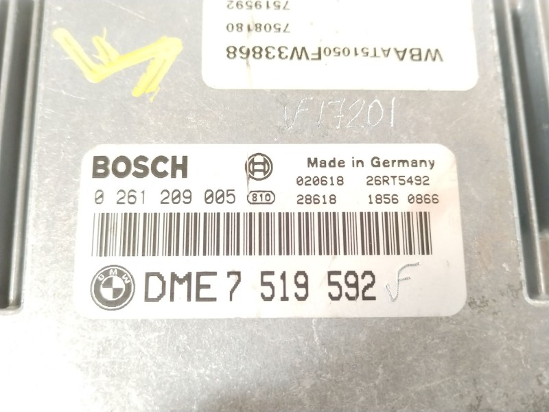 Recambio de centralita motor uce para bmw 3 compact (e46) 316 ti referencia OEM IAM DME7519592 0261209005 7522605