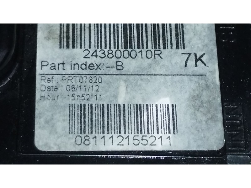 Recambio de caja reles / fusibles para renault scénic iii (jz0/1_) 1.2 tce referencia OEM IAM 243800010R  
