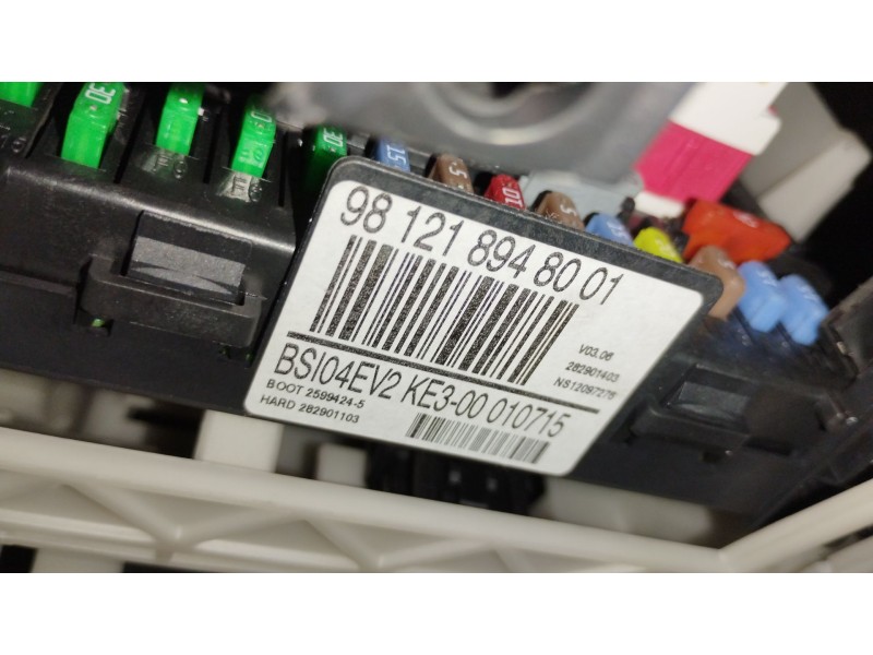 Recambio de caja reles / fusibles para peugeot partner furgoneta/monovolumen 1.6 hdi referencia OEM IAM 9812189480  