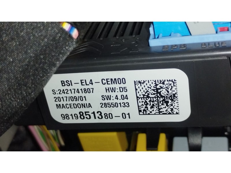 Recambio de caja reles / fusibles para citroën c4 picasso feel referencia OEM IAM 9819851380  