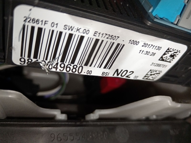 Recambio de caja reles / fusibles para citroën c-elysee (dd_) 1.6 bluehdi 100 referencia OEM IAM 9819849680  
