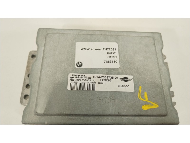 Recambio de centralita motor uce para mini mini (r50, r53) cooper referencia OEM IAM 12147553735 S122237005A 7553710