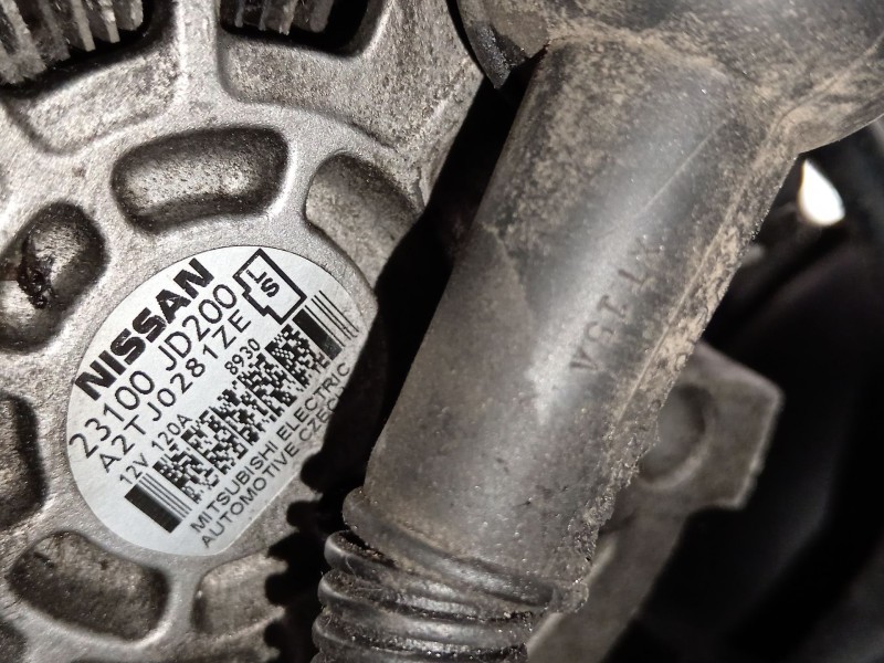 Recambio de alternador para nissan qashqai i (j10, nj10) 2.0 referencia OEM IAM 23100JD200 A2TJ0281ZE 