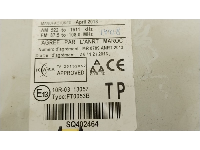 Recambio de sistema navegacion gps para toyota yaris (_p13_) 1.5 hybrid (nhp130_) referencia OEM IAM 861400D440  