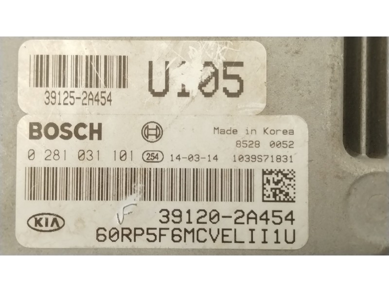 Recambio de centralita motor uce para kia carens iv 1.7 crdi referencia OEM IAM 391202A454 0281031101 