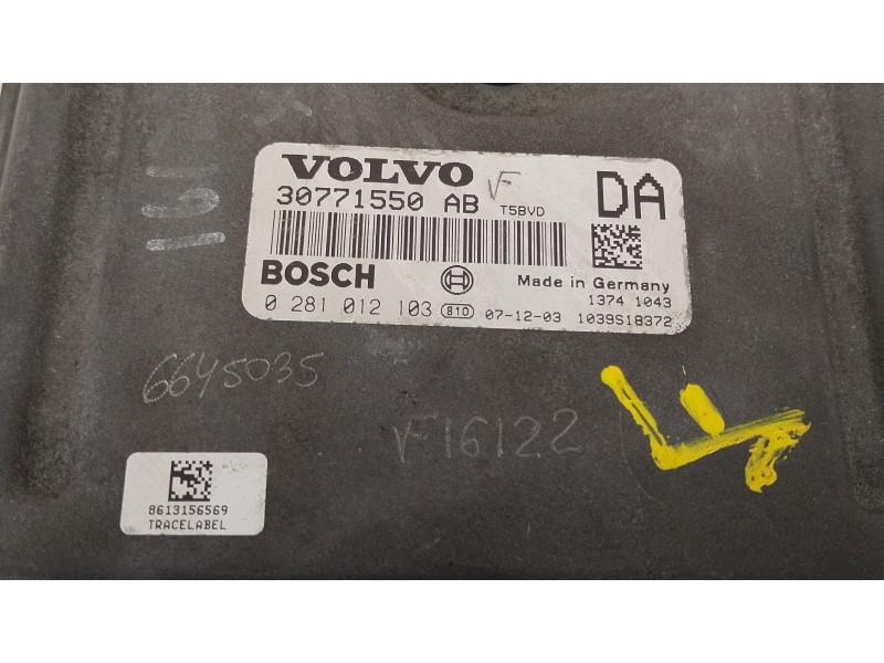 Recambio de centralita motor uce para volvo xc90 i (275) d5 awd referencia OEM IAM 30771550 0281012103 30771550AB