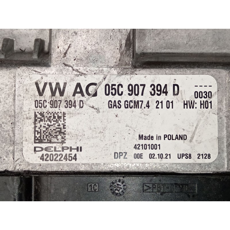 Recambio de centralita motor uce para seat ibiza v (kj1, kjg) 1.0 tsi referencia OEM IAM 05C907394D  