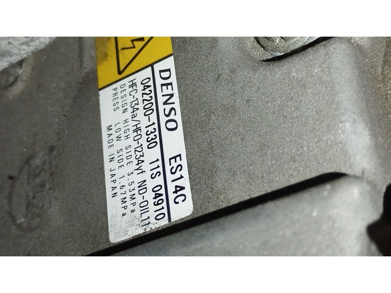 Recambio de compresor aire acondicionado para toyota auris (_e18_) 1.8 hybrid (zwe186_) referencia OEM IAM 422001330 ES14C 