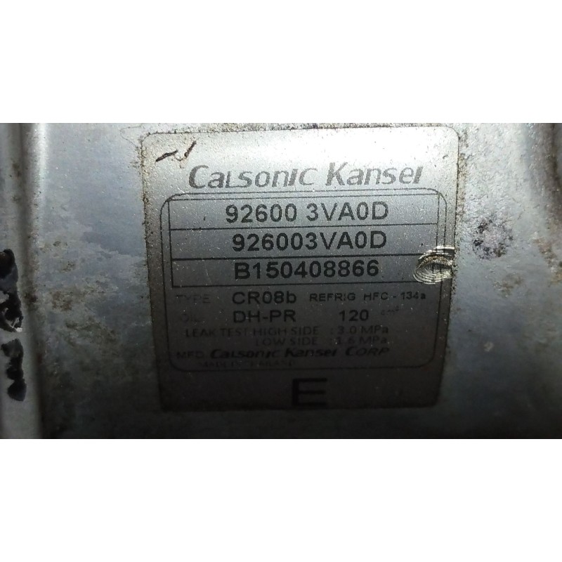 Recambio de compresor aire acondicionado para nissan micra iv (k13k, k13kk) 1.2 referencia OEM IAM 926003VA0D B150408866 