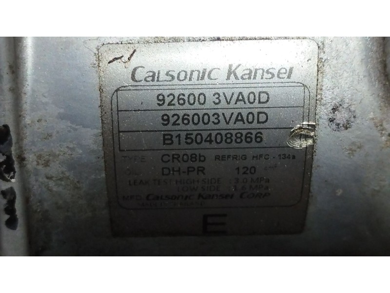 Recambio de compresor aire acondicionado para nissan micra iv (k13k, k13kk) 1.2 referencia OEM IAM 926003VA0D B150408866 