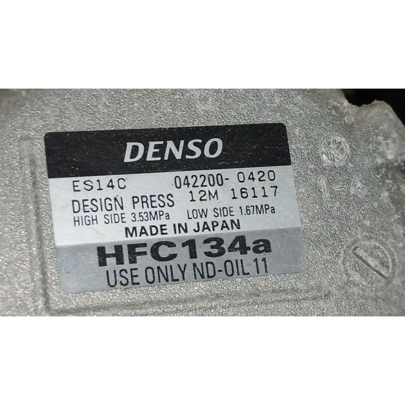 Recambio de compresor aire acondicionado para toyota auris (_e15_) 1.8 hybrid (zwe150_) referencia OEM IAM 422000420 ES14C 