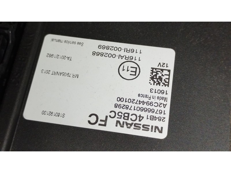 Recambio de modulo electronico para nissan qashqai ii (j11, j11_) 1.5 dci referencia OEM IAM 284B14CB5C A2C9944720100 