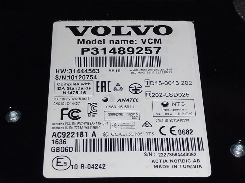 Recambio de modulo electronico para volvo s90 lim. inscription referencia OEM IAM 31489257 31444563 