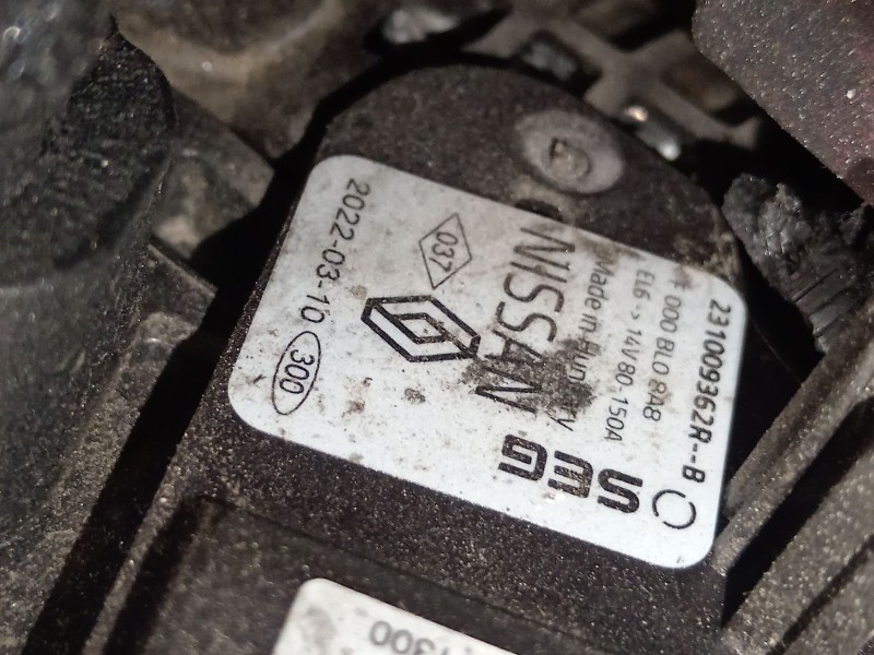 Recambio de alternador para renault kadjar (ha_, hl_) 1.6 dci 130 4x4 referencia OEM IAM 231009362R  