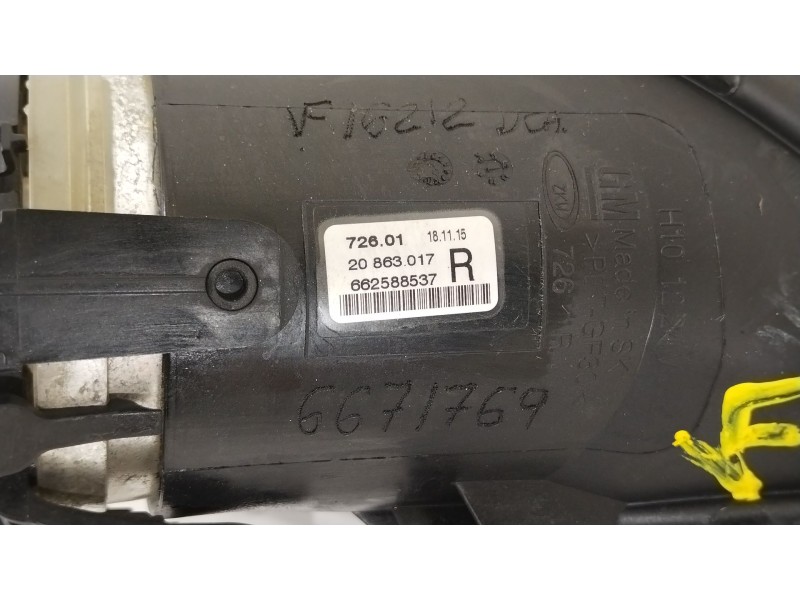 Recambio de faro antiniebla derecho para opel zafira tourer c (p12) 1.4 (75) referencia OEM IAM 20863017 662588537 