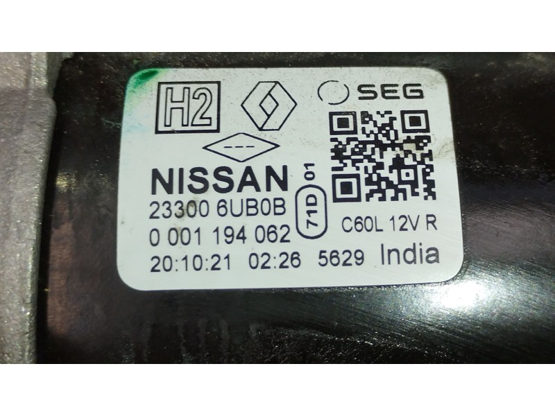 Recambio de motor arranque para nissan qashqai iii (j12) 1.3 dig-t referencia OEM IAM 233006UB0B 0001194062 
