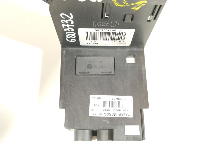 Recambio de caja reles / fusibles para peugeot partner furgoneta/monovolumen 1.6 hdi referencia OEM IAM 9812078180 66652X 