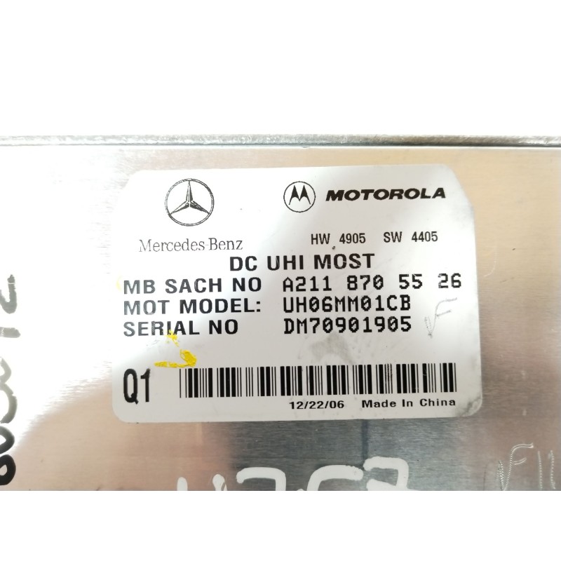 Recambio de modulo electronico para mercedes-benz clase cls (w219) 350 cgi (219.357) referencia OEM IAM A2118705526 UH06MM01CB 