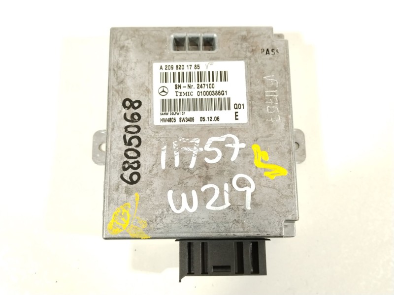 Recambio de modulo electronico para mercedes-benz clase cls (w219) 350 cgi (219.357) referencia OEM IAM A2098201785 01000388G1 