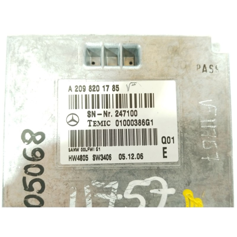Recambio de modulo electronico para mercedes-benz clase cls (w219) 350 cgi (219.357) referencia OEM IAM A2098201785 01000388G1 