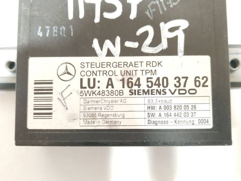 Recambio de modulo electronico para mercedes-benz clase cls (w219) 350 cgi (219.357) referencia OEM IAM A1645403762 5WK48380B 