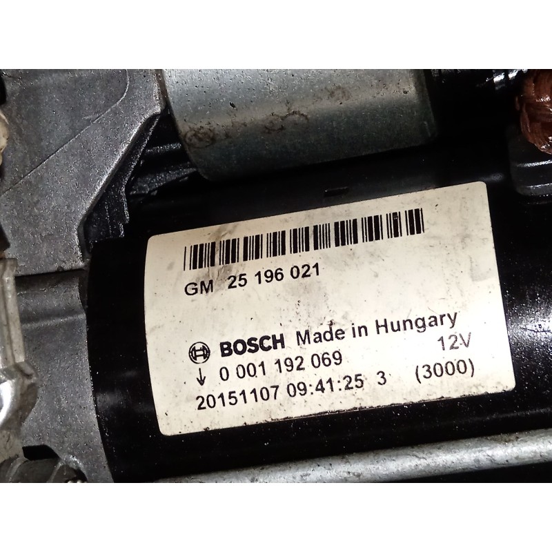 Recambio de motor arranque para opel zafira tourer c (p12) 1.4 (75) referencia OEM IAM 25196021 0001192069 