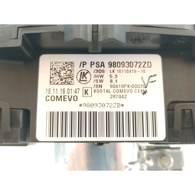 Recambio de mando luces para citroën jumpy iii furgoneta (v_) 1.6 bluehdi 95 referencia OEM IAM 98093072ZD  