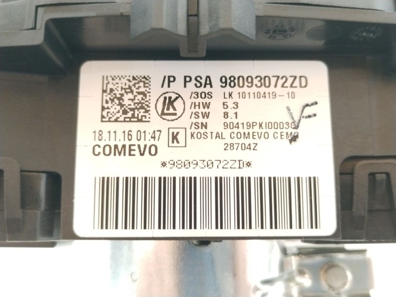 Recambio de mando luces para citroën jumpy iii furgoneta (v_) 1.6 bluehdi 95 referencia OEM IAM 98093072ZD  