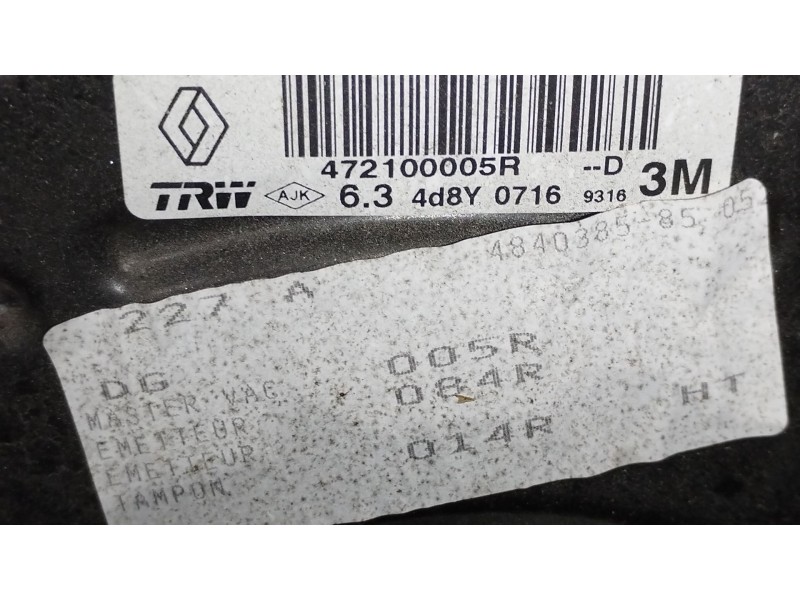Recambio de servofreno para renault scénic iii (jz0/1_) 1.2 tce referencia OEM IAM 472100005R  