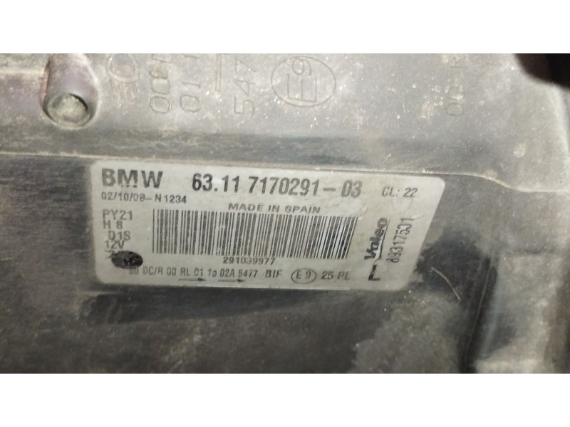 Recambio de faro izquierdo para bmw 1 (e87) 120 d referencia OEM IAM 63117170291  