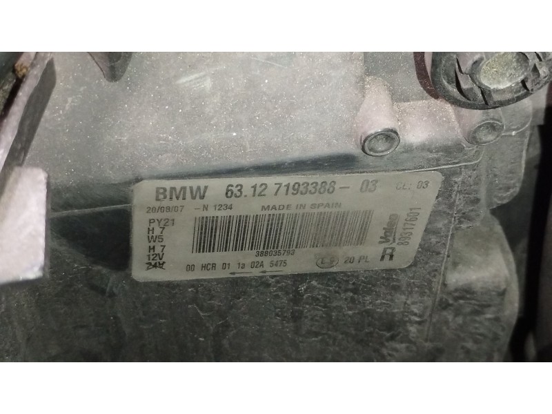 Recambio de faro derecho para bmw 1 (e81) 116 i referencia OEM IAM 63127193388 89317601 