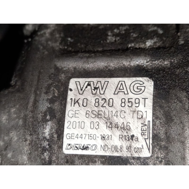 Recambio de compresor aire acondicionado para volkswagen polo v (6r1, 6c1) 1.2 tsi referencia OEM IAM 1K0820859T  