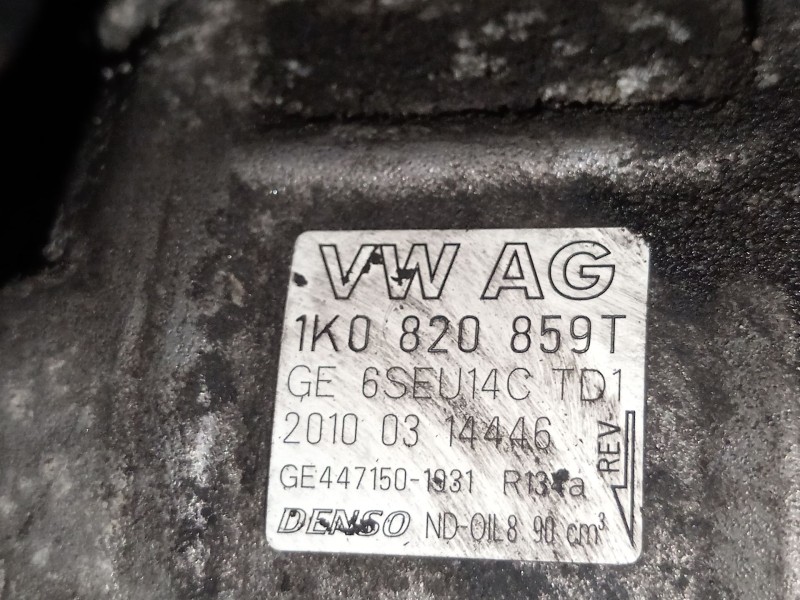 Recambio de compresor aire acondicionado para volkswagen polo v (6r1, 6c1) 1.2 tsi referencia OEM IAM 1K0820859T  