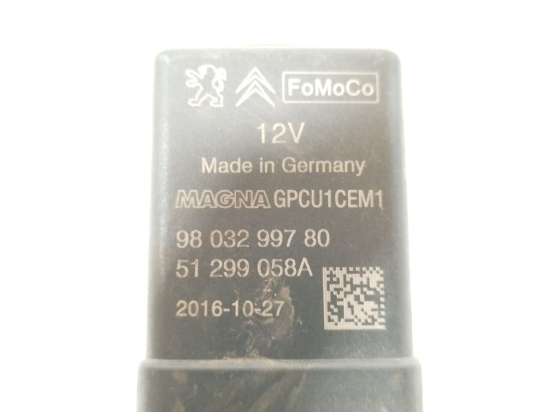 Recambio de caja precalentamiento para citroën jumpy iii furgoneta (v_) 1.6 bluehdi 95 referencia OEM IAM 9803299780  