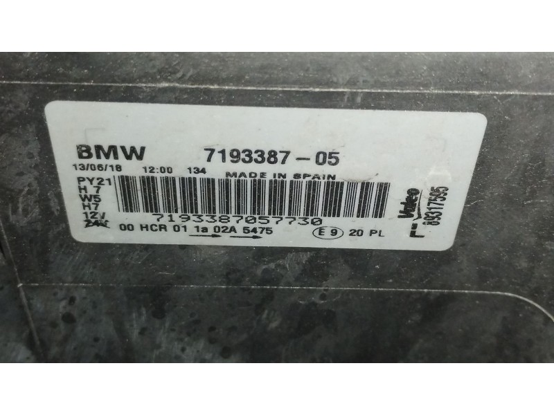 Recambio de faro izquierdo para bmw 1 (e81) 116 i referencia OEM IAM 7193387 89317595 