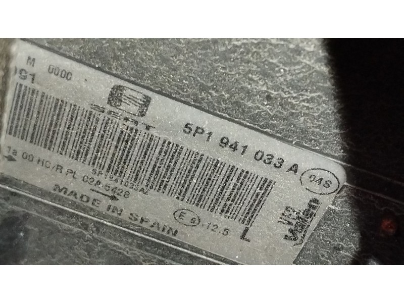 Recambio de faro izquierdo para seat altea xl (5p5, 5p8) 1.6 tdi referencia OEM IAM 5P1941033A 89320001 
